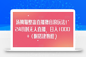 汤姆猫整蛊直播撸音浪玩法!24小时无人直播,日入1000+(附搭建教程)