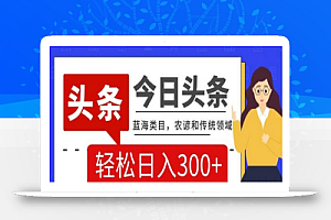 AI头条传统和农谚领域，蓝海类目，搬运+AI优化，轻松日入300+