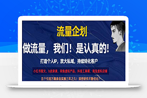 流量企划,打造个人IP,放大私域,持续转化客户