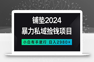 暴力私域捡钱项目,小白无脑操作,日入2980