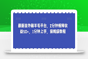 最新国外薅羊毛平台,2分钟视频收益50+,1分钟上手,保姆级教程