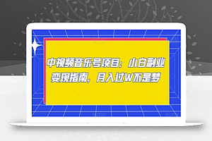 中视频音乐号项目:小白副业变现指南,月入过W不是梦
