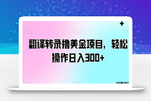 翻译转录撸美金项目，轻松操作日入300+