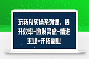 玩转AI实操系列课,提升效率-激发灵感-精进主业-开拓副业