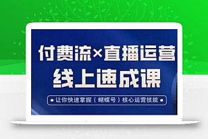 视频号付费流实操课程,付费流✖️直播运营速成课,让你快速掌握视频号核心运营技能