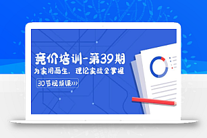 某收费竞价培训-第39期:为实用而生,理论实战全掌握(30节课)