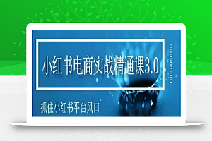 小红书电商实战精通课3.0,抓住小红书平台的风口,不错过有一个赚钱的机会