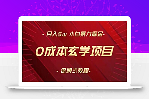 月入5w+,小白暴力掘金,0成本玄学项目,保姆式教学(教程+软件)