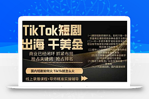 TikTok短剧出海干美金,商业已经闭环抓紧布局,抢占关键词抢占排名