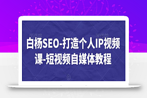 白杨SEO-打造个人IP视频课-短视频自媒体教程