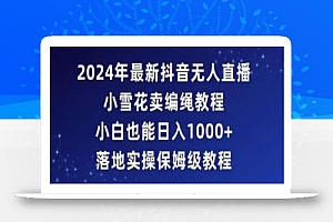 2024年抖音最新无人直播小雪花卖编绳项目,小白也能日入1000+落地实操保姆级教程