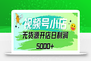视频号无货源小店从0到1日订单量千单以上纯利润稳稳5000+