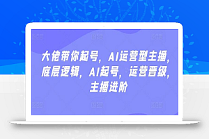 大佬带你起号,AI运营型主播,底层逻辑,AI起号,运营晋级,主播进阶