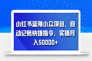 小红书蓝海小众项目，自动记账快捷指令，实操月入50000+