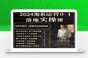 老肥电商·2024淘系运营从0-1落地实操课,无界万相台一整套实操运营课程