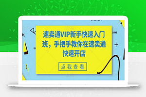 速卖通VIP新手快速入门班,手把手教你在速卖通快速开店