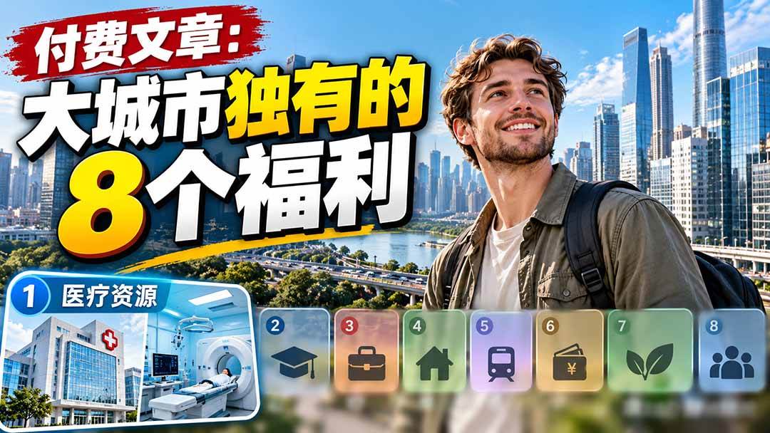(20848期)付费文章:大城市独有的8个福利